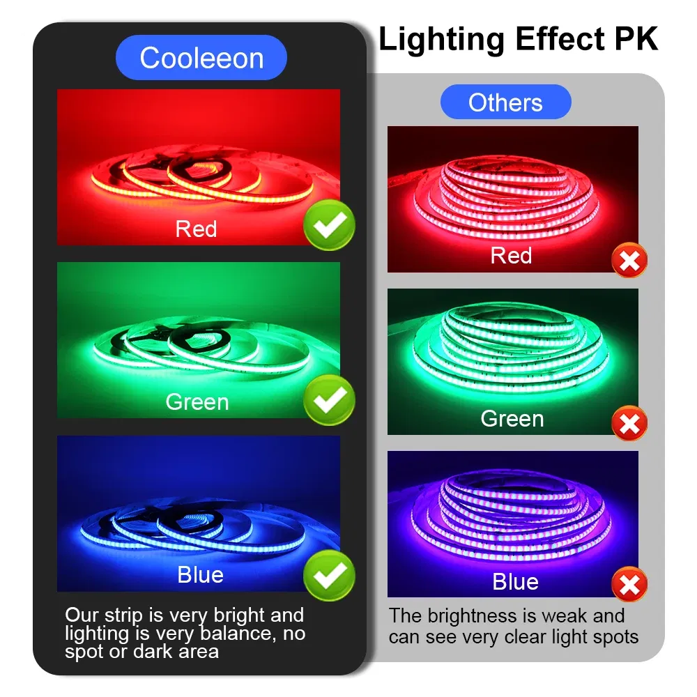 Emitting Color: Emitting Color8, Color: Yellow, Length: 5m, Ships From: CHINA - FOB RGB LED Strip 12V 24V 768 LEDs/M Flexible Colorful Lamp Band High Density Flex LED Tape Light Dimmable Linear Ribbon 3M 5M