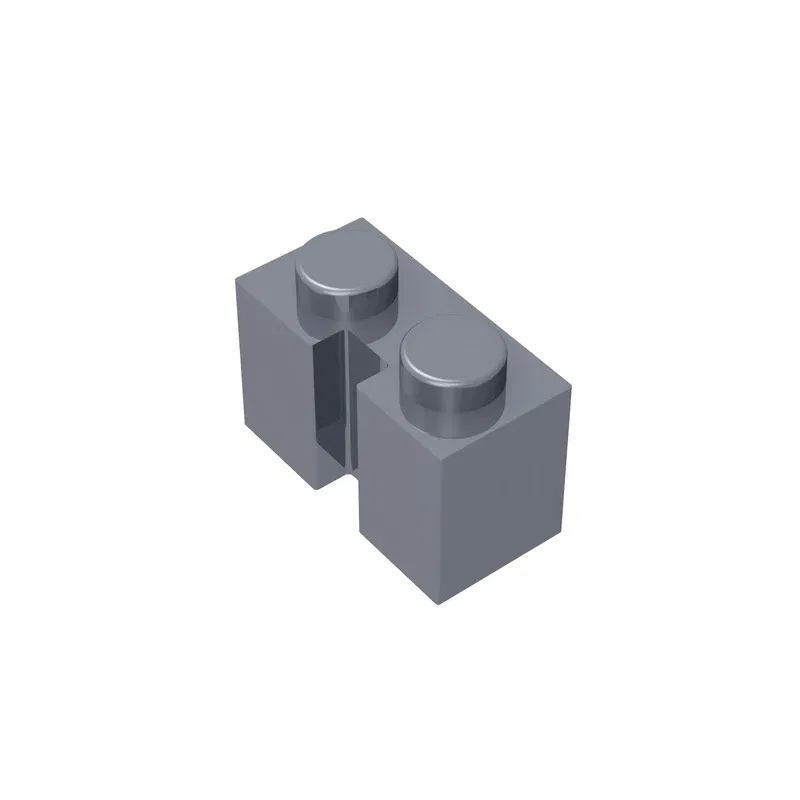 Color: GRAY - Gobricks GDS-798 BRICK 1X2 W. GROOVE compatible with lego 4216 children's toys Assembles Building Blocks Technical