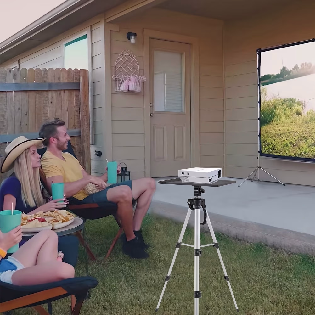 wisfor Universal Projector Tripod Stand – Height Adjustable with Tray Angle Adjustment, Portable and Foldable