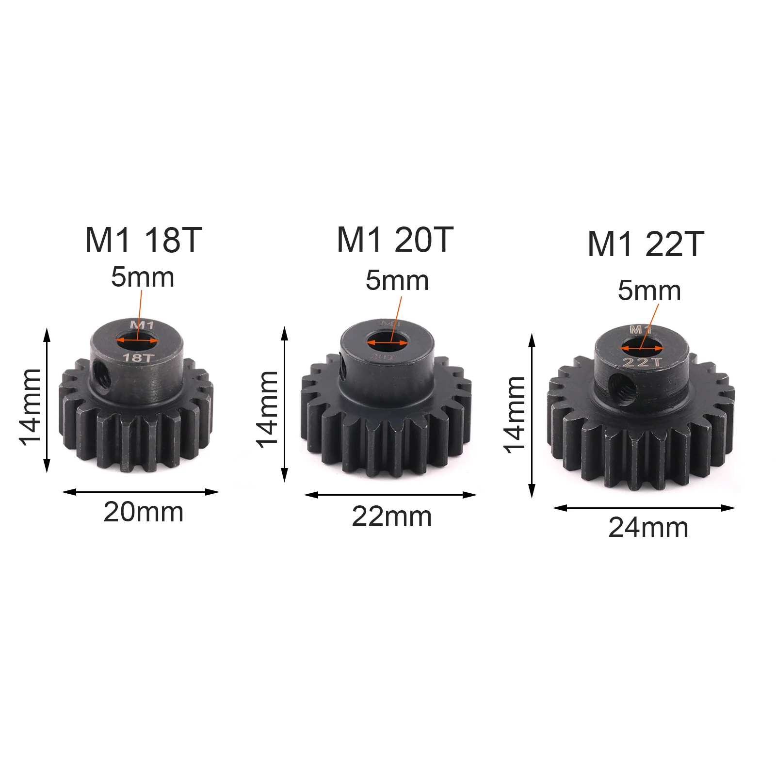 Color: Light Grey - M1 46T 50T 52T 54T HardenedSteel Motor gear for 1/5 Traxxas X-Maxx 1/7 X0-1 1/10 Maxx 1/10 E-REVO 2.0 VXL RC Model Upgrade Parts