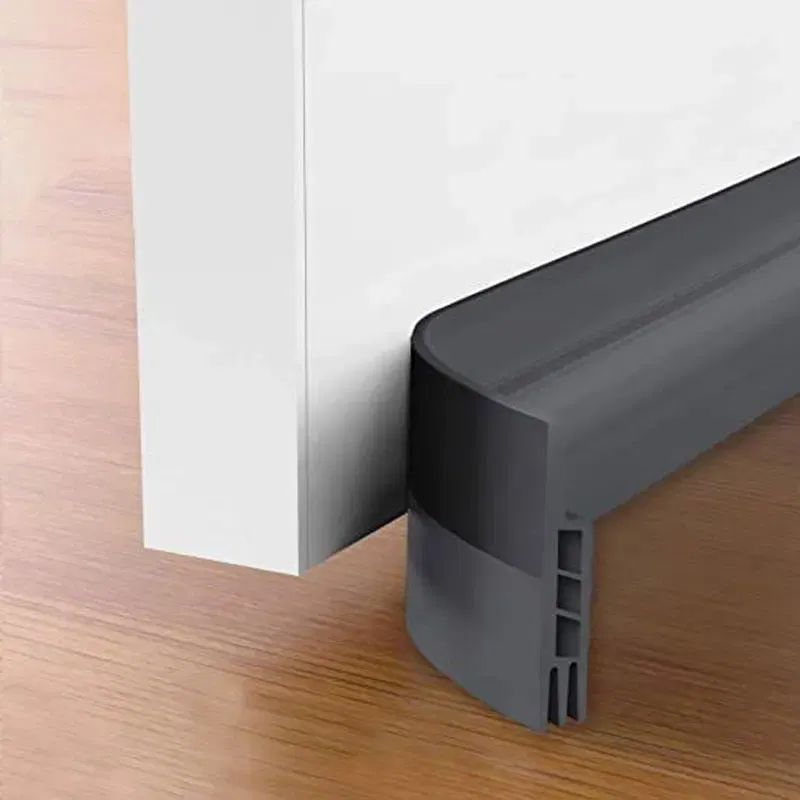 Color: Black, Length: 3M, Ships From: CHINA - Under Door Draft Stopper Stripping With Strong Adhesive For Bottom Of Doors Seal Dust-Proof Winter-Proof Block Light And Noise