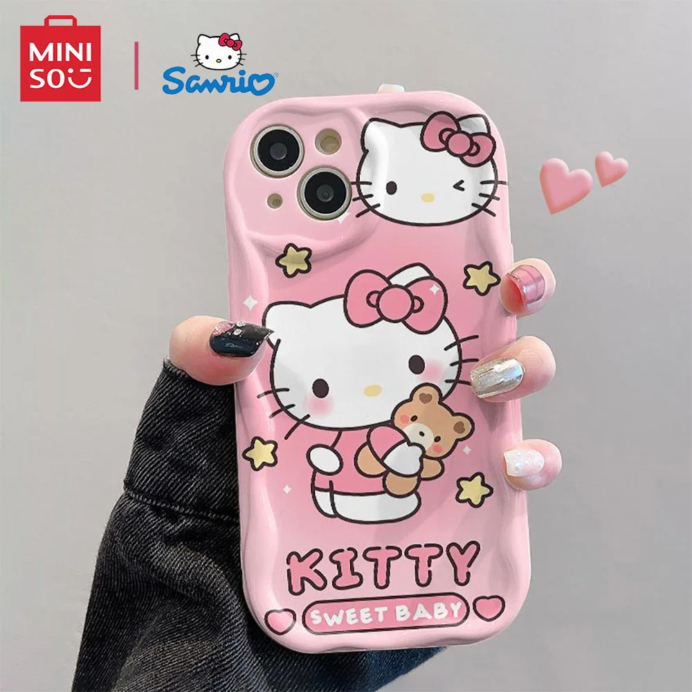 Color: SKY BLUE, Material: Microfiber - Miniso Sanrio Collaboration Hello Kitty Phone Case For  Samsung Galaxy S10 S20 S21 S22 S23 S24 FE Plus Ultra Note 20 Phone Case