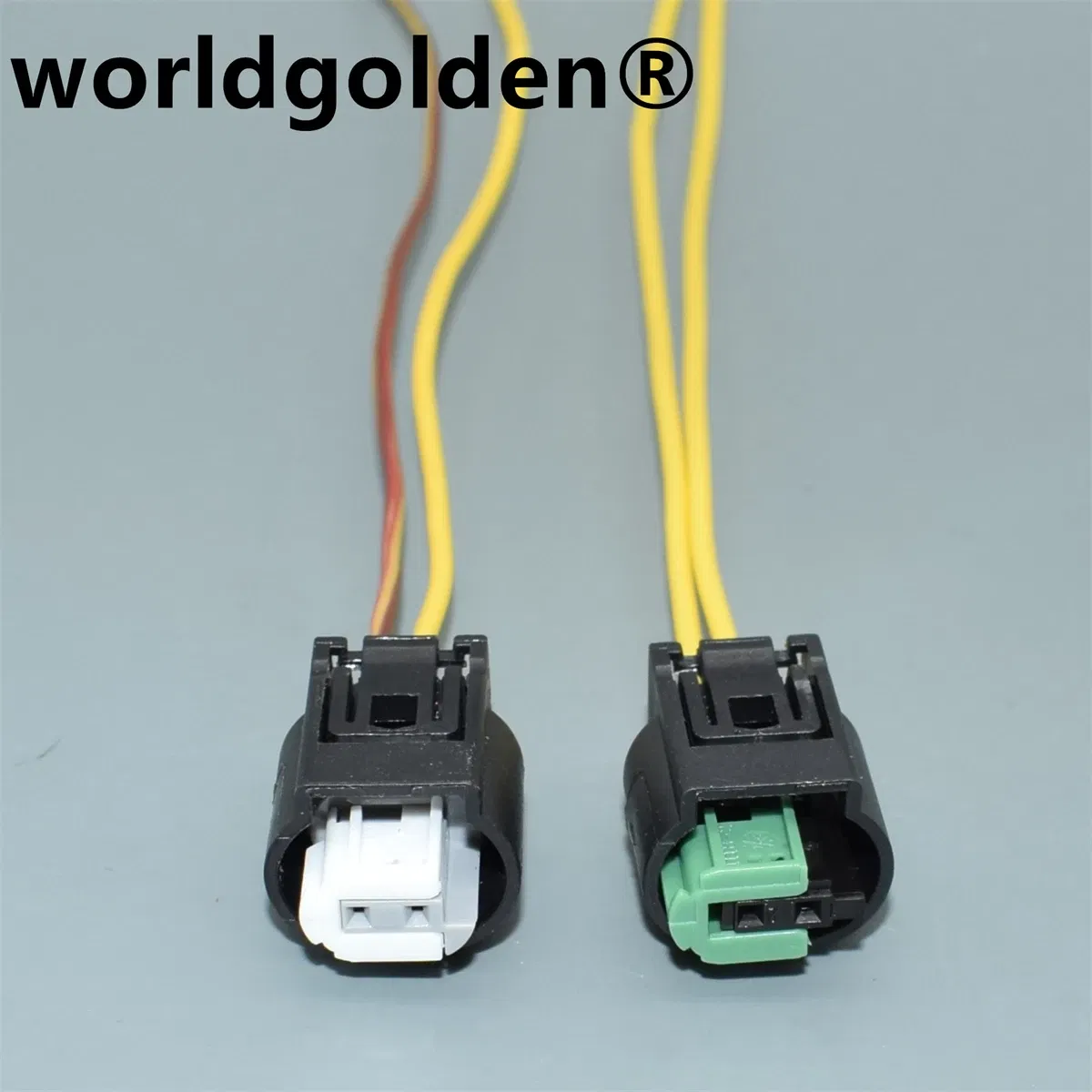 Color Name: WHITE - worldgolden 2 Hole 1-968790-2 Auto Small Current Socket 1718555-1 Car Waterproof Connector Automobile Parts