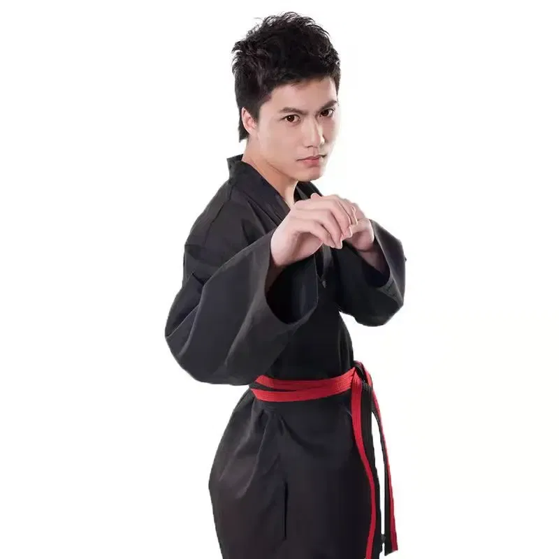 Color: Black, Size: XXL - High Quality Black Taekwondo Dobok Training Taekwondo Suits Embroidery Uniforms Poomsae Dobok WTF Approved Size 140-190cm