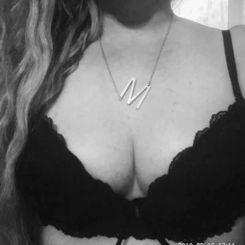 Metal Color: Imitation Rhodium Plated - Fashion Metal Necklace Golden Letter Bohemia Simple DIY Romantic Retro Woman's Necklace For Winter Jewelry Gift Free Shipping