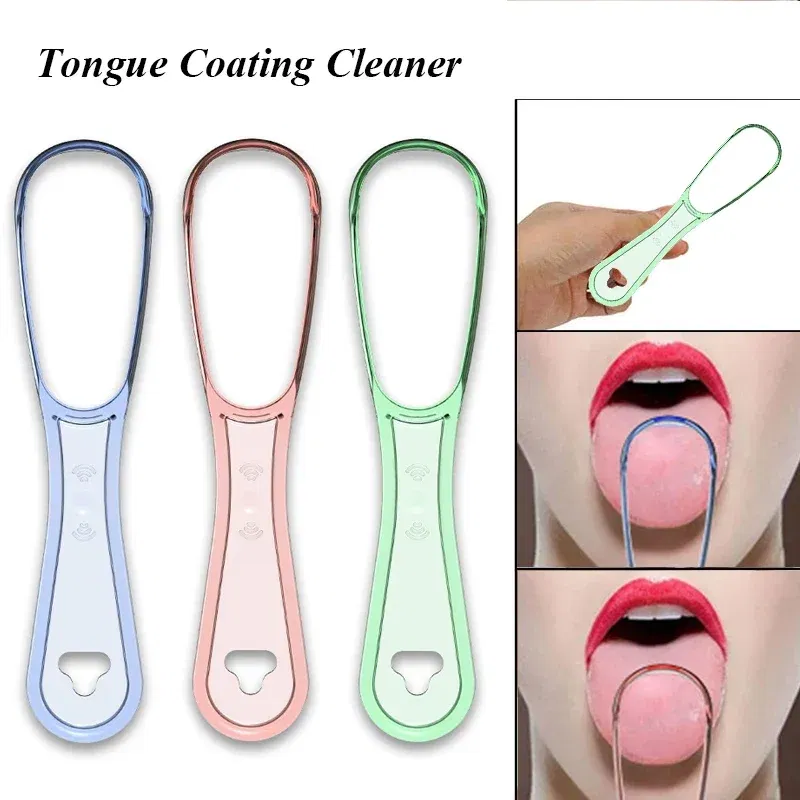 Color: PURPLE - 혀클?¦¬?„€ 1pcs Tongue Cleaner Tongue Cleaning Scraper Reusable Oral Cleaning Scraper Multicolor Oral Hygiene Care Tongue Brush Tool