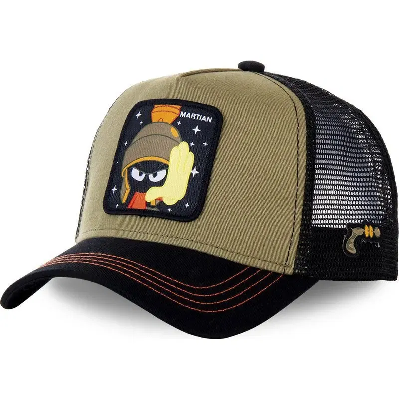 Color: Dark Grey - High Quality Disney Styles Anime Cartoon Snapback Cotton Baseball Cap Men Women Hip Hop Dad Mesh Hat Trucker Hat Dropshipping