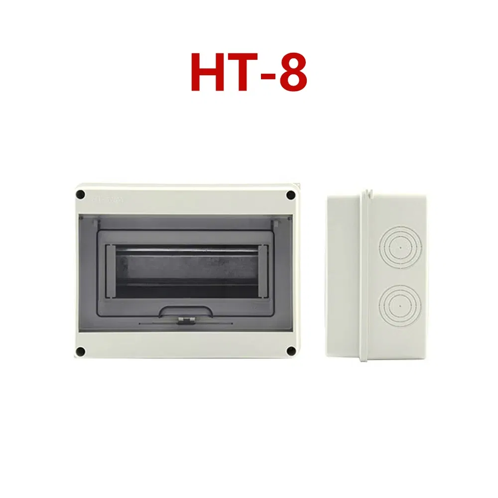 Color: Black&White - Outdoor Waterproof Electrical Distribution Box Circuit Breaker MCB Power Plastic Junction Wire Box IP65 Power Supply