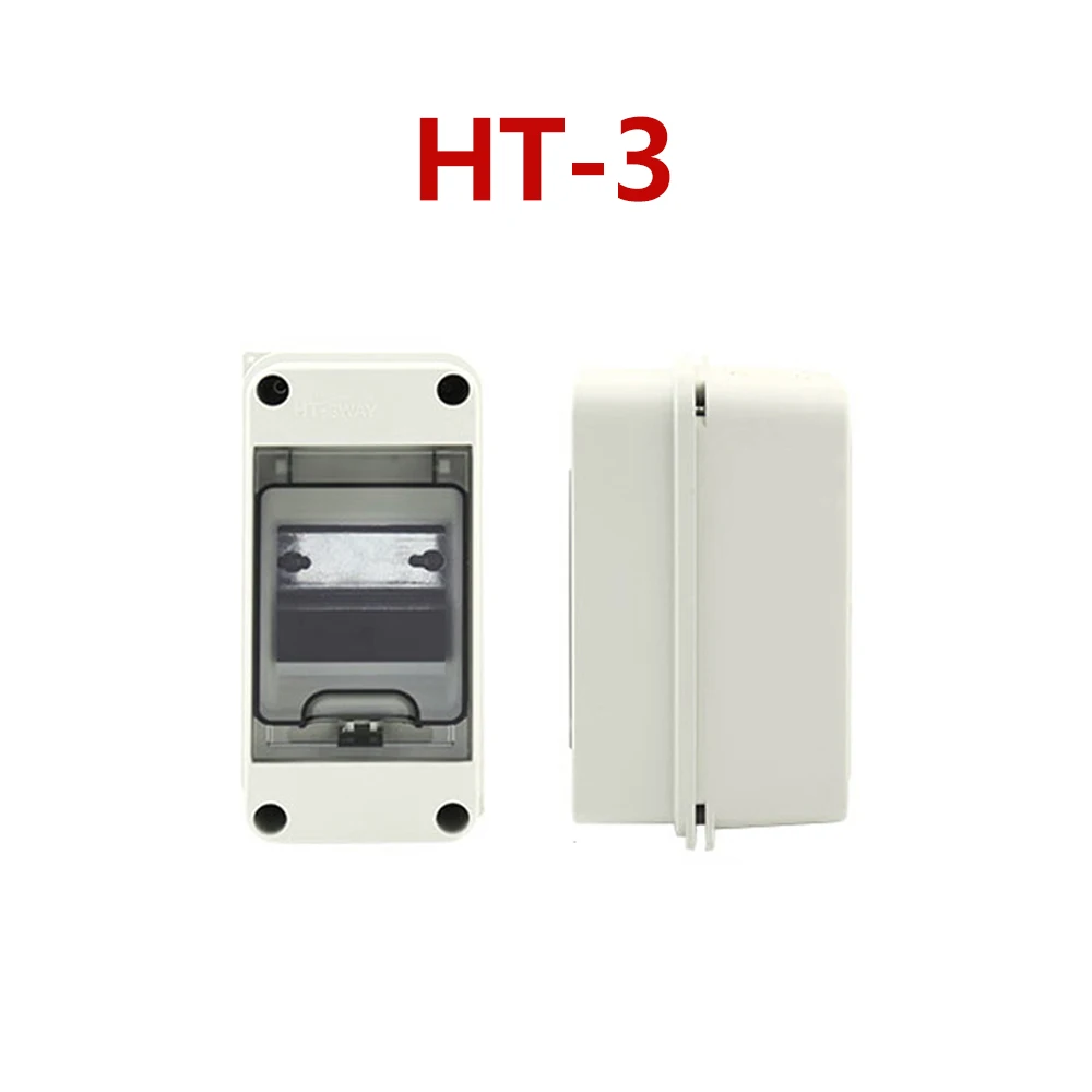 Color: Black&White - Outdoor Waterproof Electrical Distribution Box Circuit Breaker MCB Power Plastic Junction Wire Box IP65 Power Supply