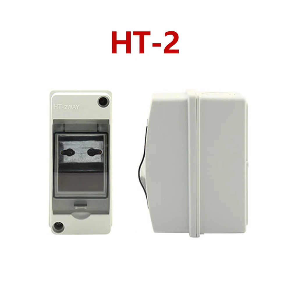 Color: Black&White - Outdoor Waterproof Electrical Distribution Box Circuit Breaker MCB Power Plastic Junction Wire Box IP65 Power Supply