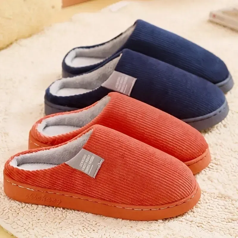 Shoe Size: 36, Color: green - Women's Men's Thick Soft Bottom Home Slippers Household Plush Slippers Anti-slip Thermal Slippers Indoor Winter
