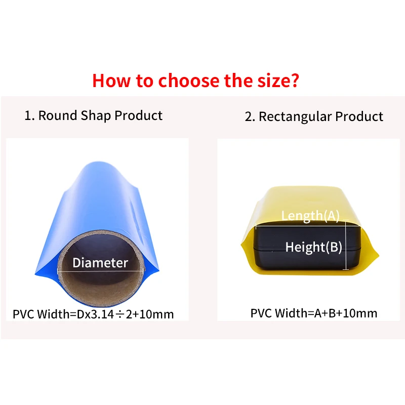 Color: Clear, Length: 1m, Inside Diameter: 12mm - 1/5/20M 18650 Battery PVC Heat Shrink Tube Pack 10mm~ 100mm Insulated Film Wrap Lithium Case Protection Cable Sleeve Transparent