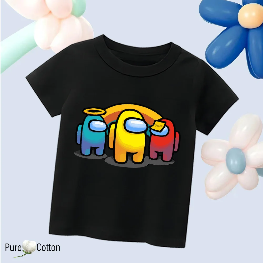 Color: SKY BLUE, Kid Size: 4T - Summer trend wear with many anime patterns sunscreen printing close to the skin cool 4-12 years old children delicate line unifo