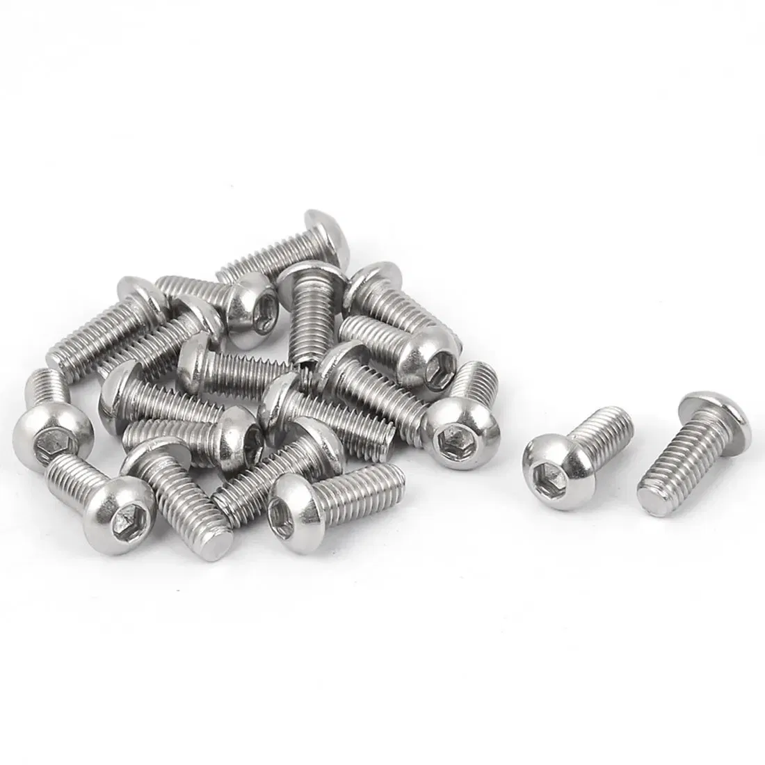 Size: M16, Length: 20mm - 5-50pcs M2 M3 M4 M5 M6 M8 M10 Hex Socket Button Head Cap Screws Stainless Steel ISO7380