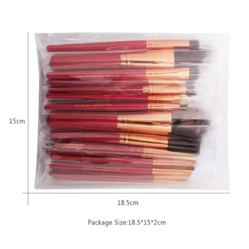 Handle Color: Red - 3/13/22pcs Professional Makeup Brushes Tools Set Make Up Brush Tools Kits for Eyeshadow Eyeliner Cosmetics Brushes Maquiagem