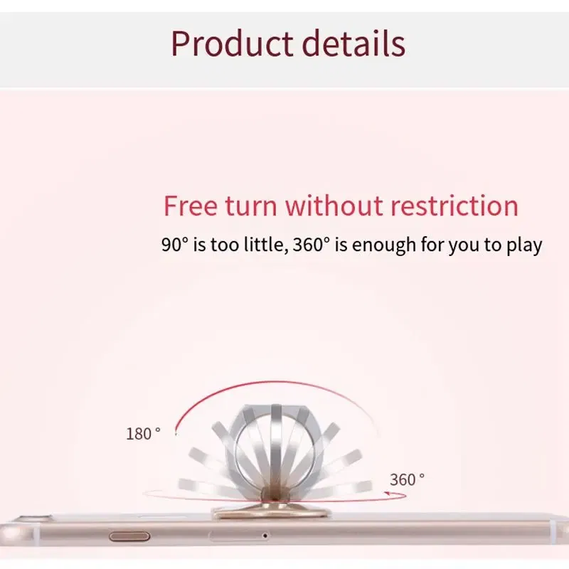 Color: WHITE, Ships From: CHINA - Cat Finger Ring Mobile Phone Holder 360 Degree Rotating  Socket Round Smartphone Cell Car Mount Stand Support Accessories
