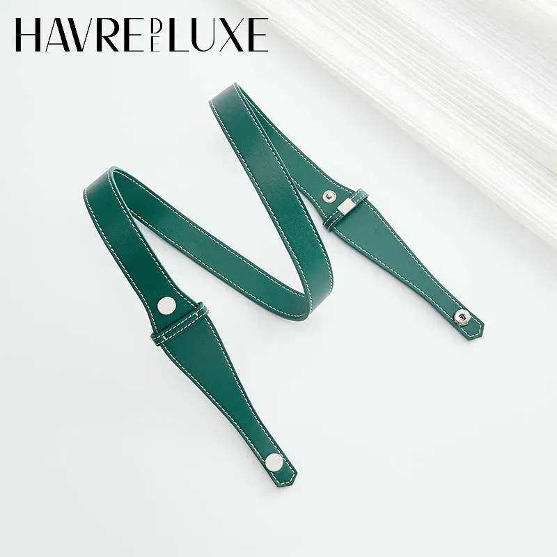 Color: light green - Bag extended shoulder strap for Goyard Bowling 25 toiletries bag handle shoulder replacement strap bag modification accessories