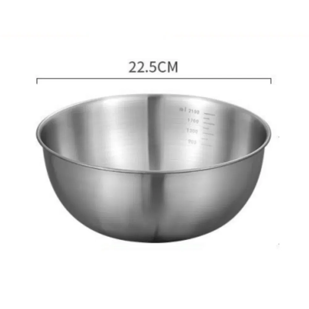 Color: Red - 1-3 Stainless Steel Bowl Set with Scale for Cooking Baking Food Storage Large Capacity Mixing Bowls for Home Kitchen Essentials