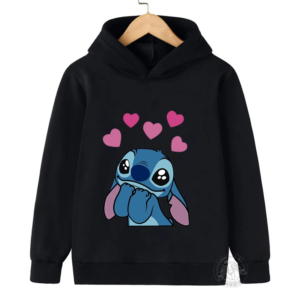 Color: Blue, Kid Size: 6 - Autumn and winter cute cartoon hoodie trend fashion children boys and girls eye-catching wear multi-size optional new products