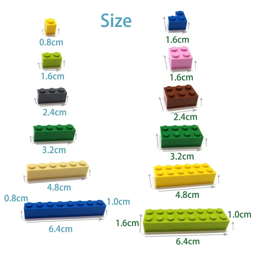 Color: Light Aqua - 200pcs 1x4 Dots DIY Building Blocks Thick Figures Bricks Educational Creative Toys for Children Size Compatible With 3010