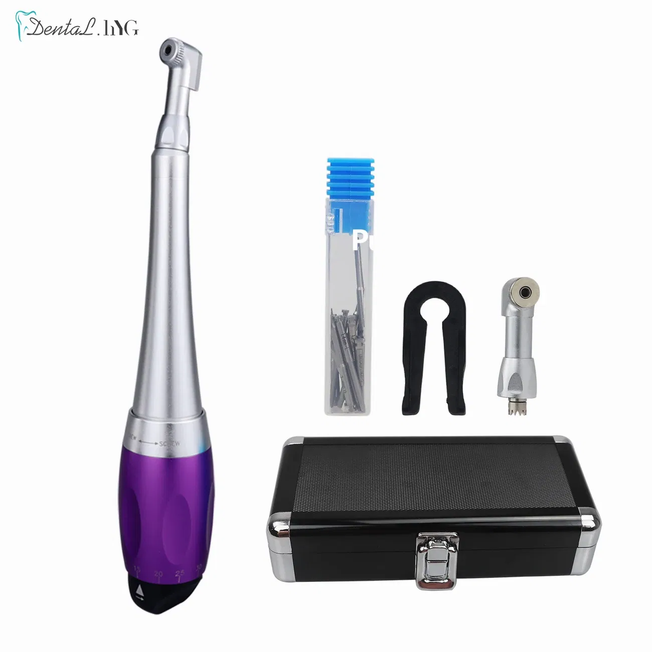 Color: Red - Dental Universal Implant Torque Wrench With 16pcs Drivers Dentistry Ratchet Latch Head Handpiece 5 To 35 N.cm Dentist Equipment