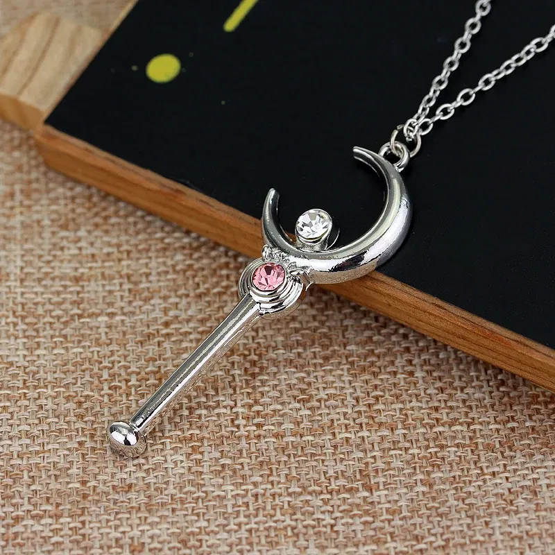 Anime Cartoon Necklace Stick With Crystal Pendant Chian Choker Cosplay Christmas Girl Nice Jewelry Accessories Gift