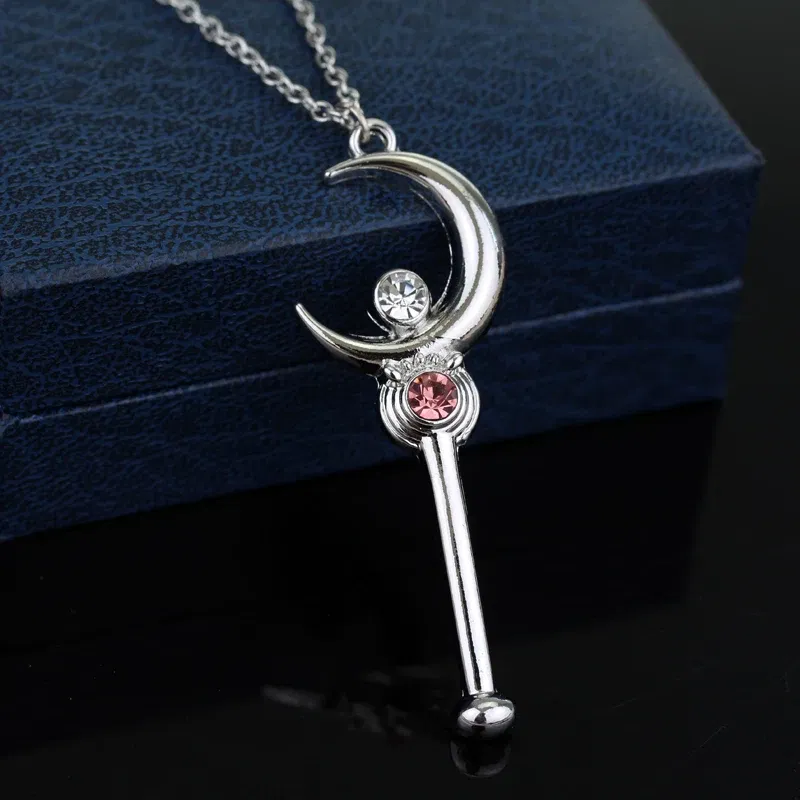 Anime Cartoon Necklace Stick With Crystal Pendant Chian Choker Cosplay Christmas Girl Nice Jewelry Accessories Gift