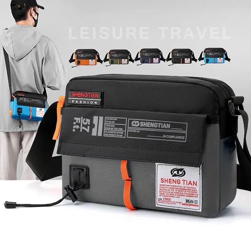 Color: GRAY - New Fashion Oxford Bags Men's Shoulder Bag Man Waterproof Messenger Crossbody Bags For Men 2023 Business Bags For Men