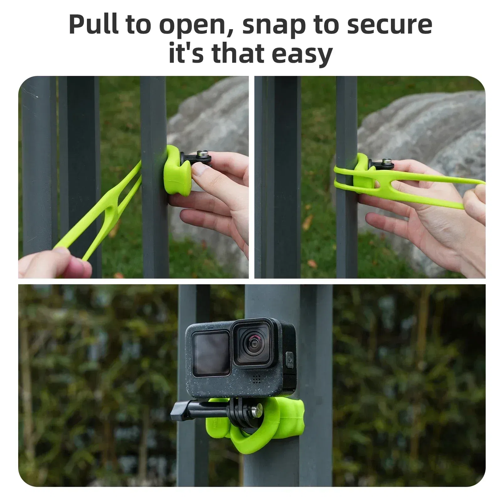 Colour: RED COLOR - TELESIN Mini Flexible Bracket Adjustable Silicone Mount for Gopro Hero 13 12 11 10 9 8 MAX DJI OSMO Action 5 4 3 Insta360 X4 X3