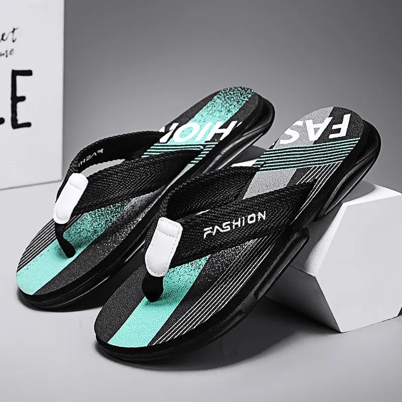 Color: Yellow, Shoe Size: 44 - Summer Men's Flip-flops Massage Granule Men Slippers Comfortable Beach Sandals Men Casual Shoes House Flip Flops Bathroom Shoes