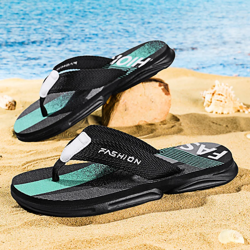 Color: Yellow, Shoe Size: 44 - Summer Men's Flip-flops Massage Granule Men Slippers Comfortable Beach Sandals Men Casual Shoes House Flip Flops Bathroom Shoes