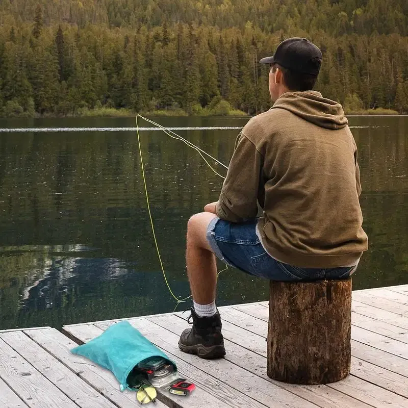 Color: Red, Ships From: CHINA - Drawstring Fishing Reel Storage Bag Portable Fishing Reel Protect Fishing Tackle Bag Accessory Bag