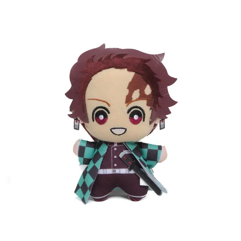 Color: DeepPink, Height: 11cm-30cm - 15cm Japan Anime Demon Slayer Akaza Rui Iguro Obanai Tanjirou Kamado Nezuko Agatsuma Zenitsu Plush Toys Doll Peluche Gift