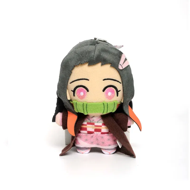 Color: DeepPink, Height: 11cm-30cm - 15cm Japan Anime Demon Slayer Akaza Rui Iguro Obanai Tanjirou Kamado Nezuko Agatsuma Zenitsu Plush Toys Doll Peluche Gift