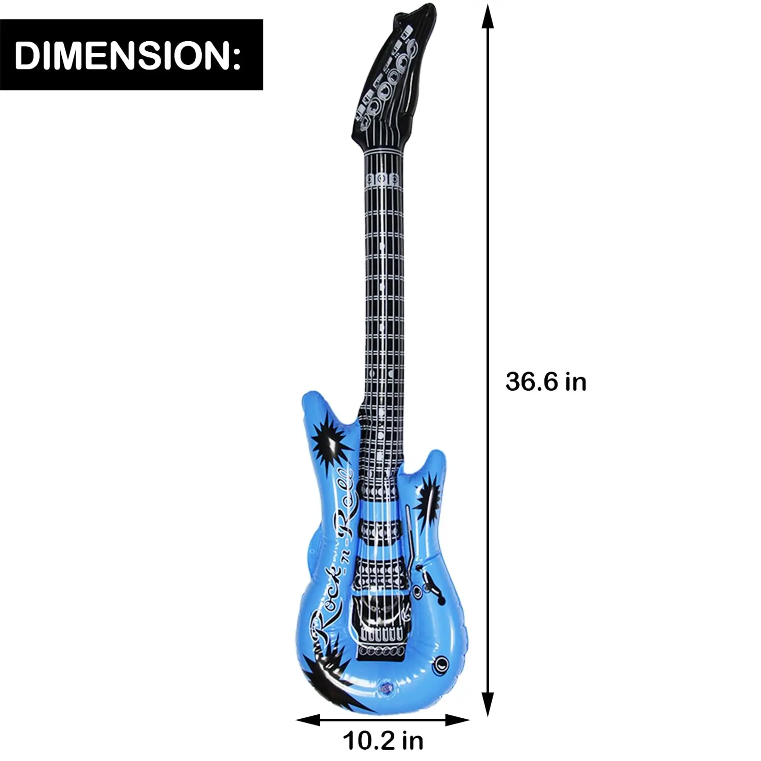 Color: Burgundy - 1pc Guitar Balloon 36inch Inflat Guitar Music Rock Party Decoration 80s 90s Disco Party Supplies