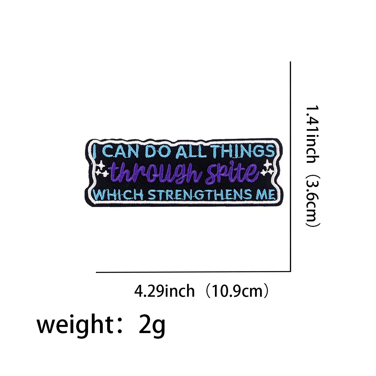 Color: Antique Zinc - Letters Embroidery Patch Funny Quotes Iron On Patches For Clothing Thermoadhesive Patches On Clothes DIY Sew Badges