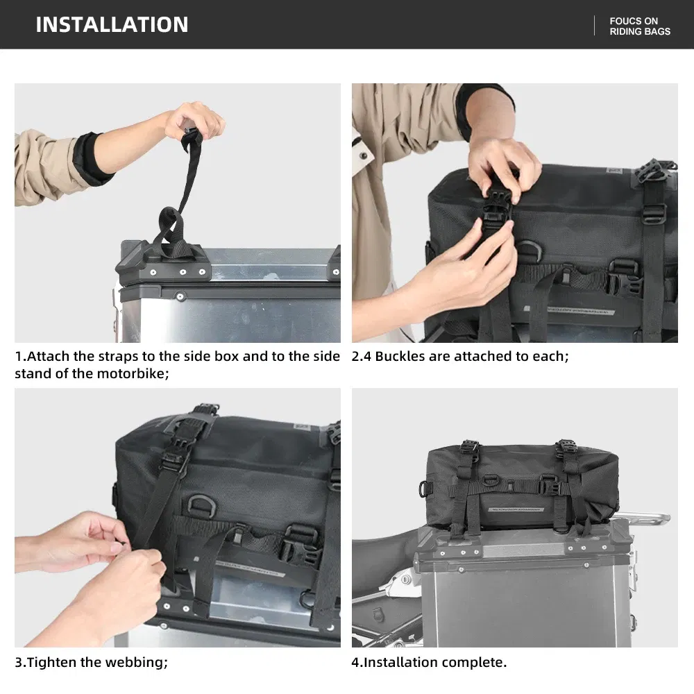 Color: Burgundy, Ships From: CHINA - Rhinowalk Motorcycle Box Top Pannier Bag 8L-30L Waterproof Luggage Motor Side Case Top Saddle Rear Seat Bag Storage Trunk 1PC