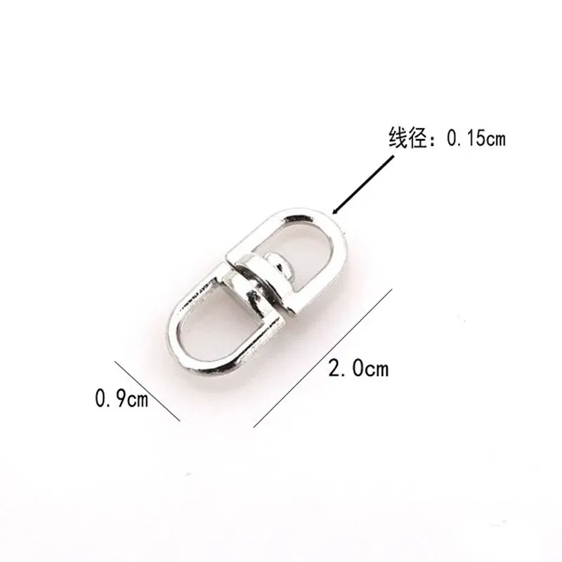 Color: champagne gold - 10pcs Metal Swivel Hook Clasp 20mm Bag Pendant Keychain Component Kc Gold/Gold/Silver Color Connector For Diy Jewelry Making