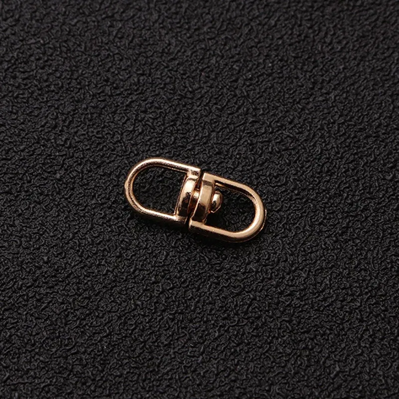 Color: champagne gold - 10pcs Metal Swivel Hook Clasp 20mm Bag Pendant Keychain Component Kc Gold/Gold/Silver Color Connector For Diy Jewelry Making