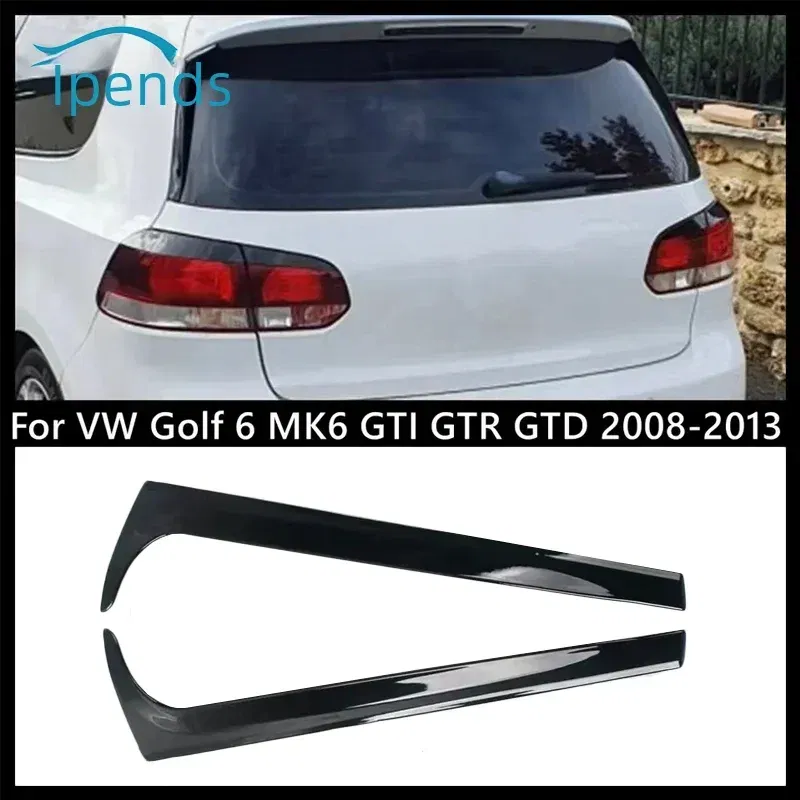 Color: Dark Grey, Ships From: CHINA - For VW Golf 6 MK6 GTI R GTD Standard 2008-2013 Glossy Black Rear Window Side Trunk Spoiler Canard Canards Splitter Accessories