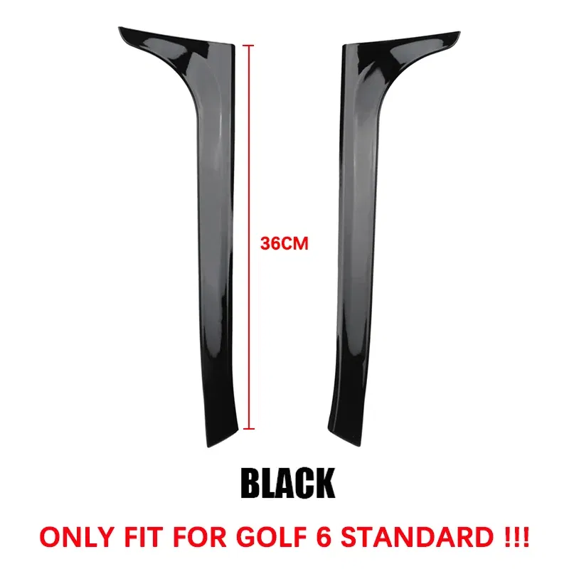 Color: Dark Grey, Ships From: CHINA - For VW Golf 6 MK6 GTI R GTD Standard 2008-2013 Glossy Black Rear Window Side Trunk Spoiler Canard Canards Splitter Accessories