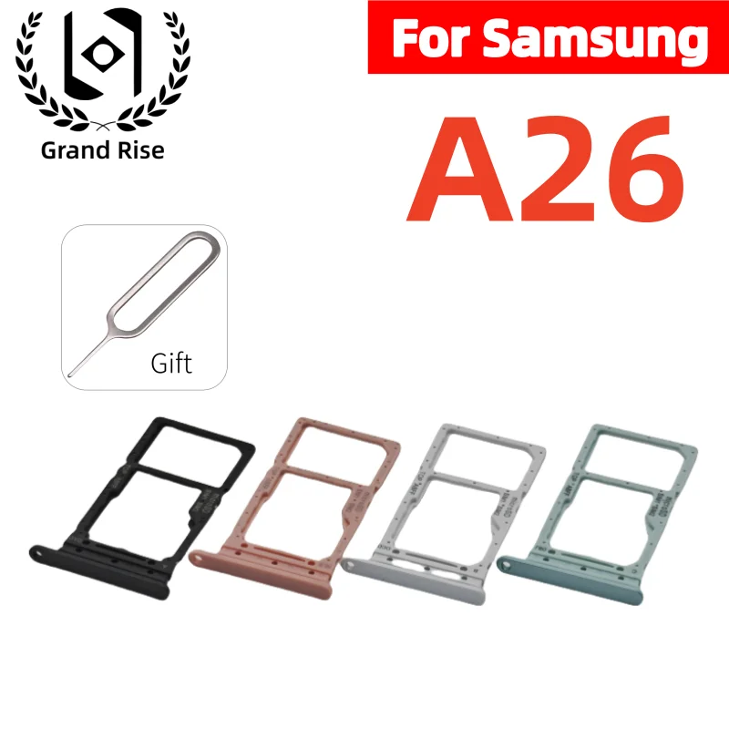 Color: WHITE - For Samsung Galaxy A26 A266 SIM Card Tray Slot Holder Adapter Micro SD Card Chip Drawer Holder
