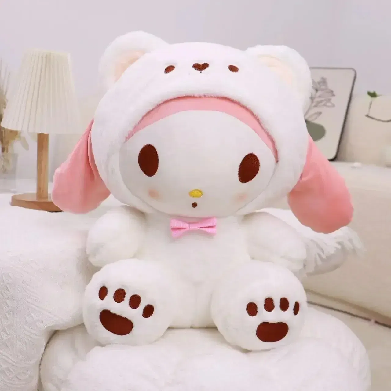 Color: Magenta - Sanrio Kuromi Plush Toy30cm Cinnamoroll Melody Stuffed Doll Comfortable And Soft Plush Toy Valentine's Day Child Birthday Gift