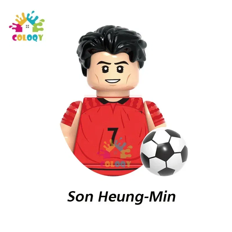 Color: Pink, Ships From: CHINA - Kids Toys Football Stars Building Blocks Sport Player Bailey Messi Ronaldo Mini Action Figures Toys For Kids Christmas Gifts