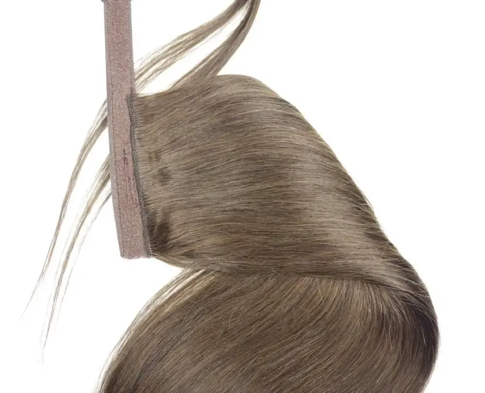 Color: P2/613, Life Span: 6 Months With Proper Care, Stretched Length: 24inches, Longest Hair Proportion: 35%-45% - ZZHAIR 100% Human Hair Extensions 16"-28" Machine Made Remy Magic Wrap Around Ponytail 60g-120g Clip In Horsetail Stragiht