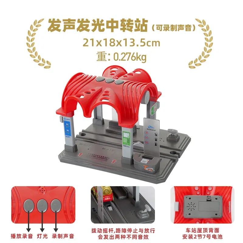 Color: PURPLE - Wooden Train Track Railway Bridge Tunnel Accessories Fit  Police Station Scene for Brio Wood Train Pieces Educational Toys