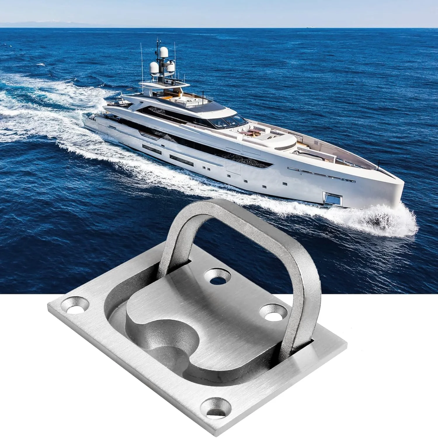 Color: Bronze, Ships From: CHINA - 1Pcs Marine Boat Ring  Pull Handle, Flush  Cabinet Pulls Recessed Trap Door Handle 316 Stainless Steel Hidden  Pull for Deck Dra