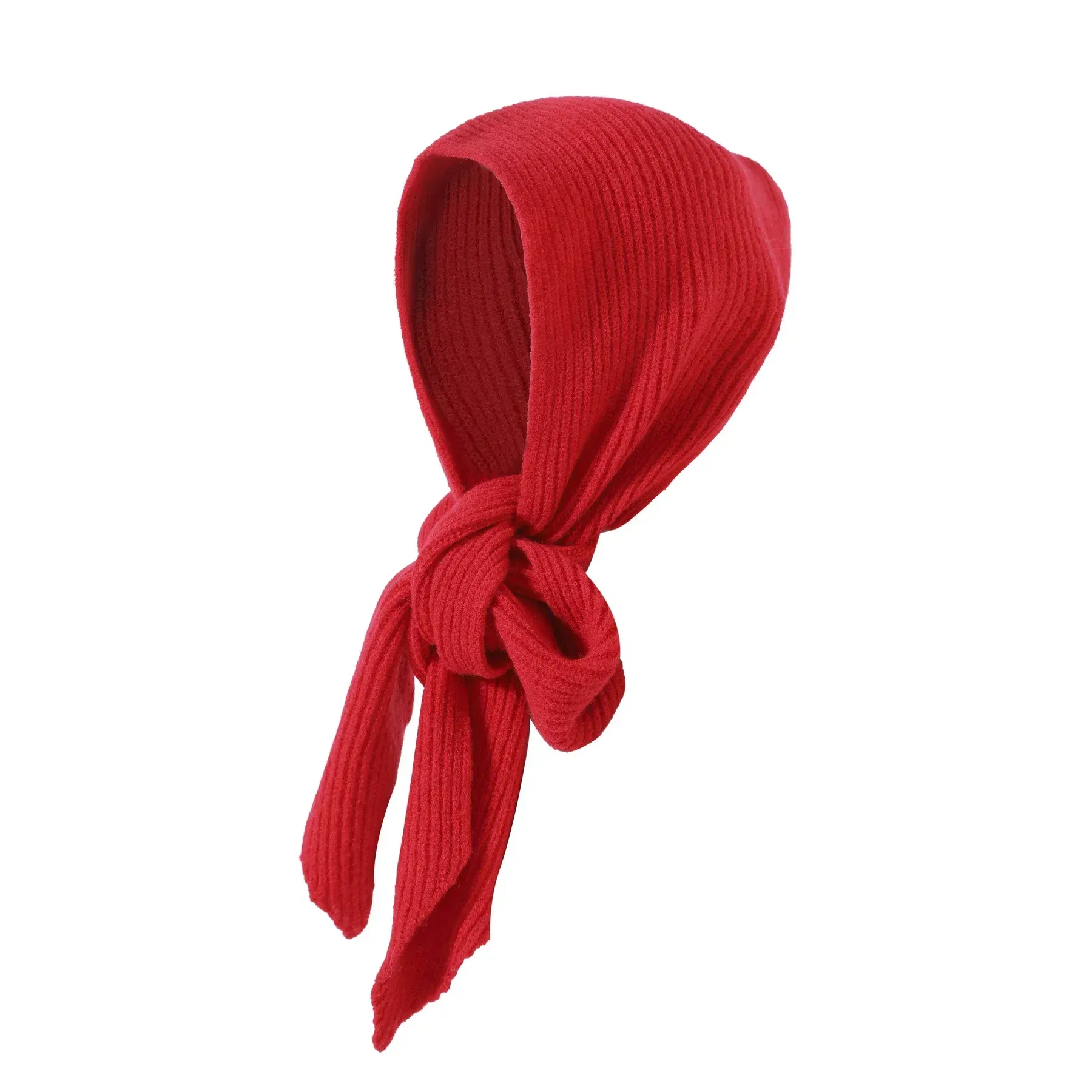 Color: WHITE, Size: One Size - Big Knitted Hat Beanies Cap for Men&Women Winter Warm Unisex Hooded Hat Neck Collar Scarf Cap Ski Cold Hat Balaclava Caps Bonnet