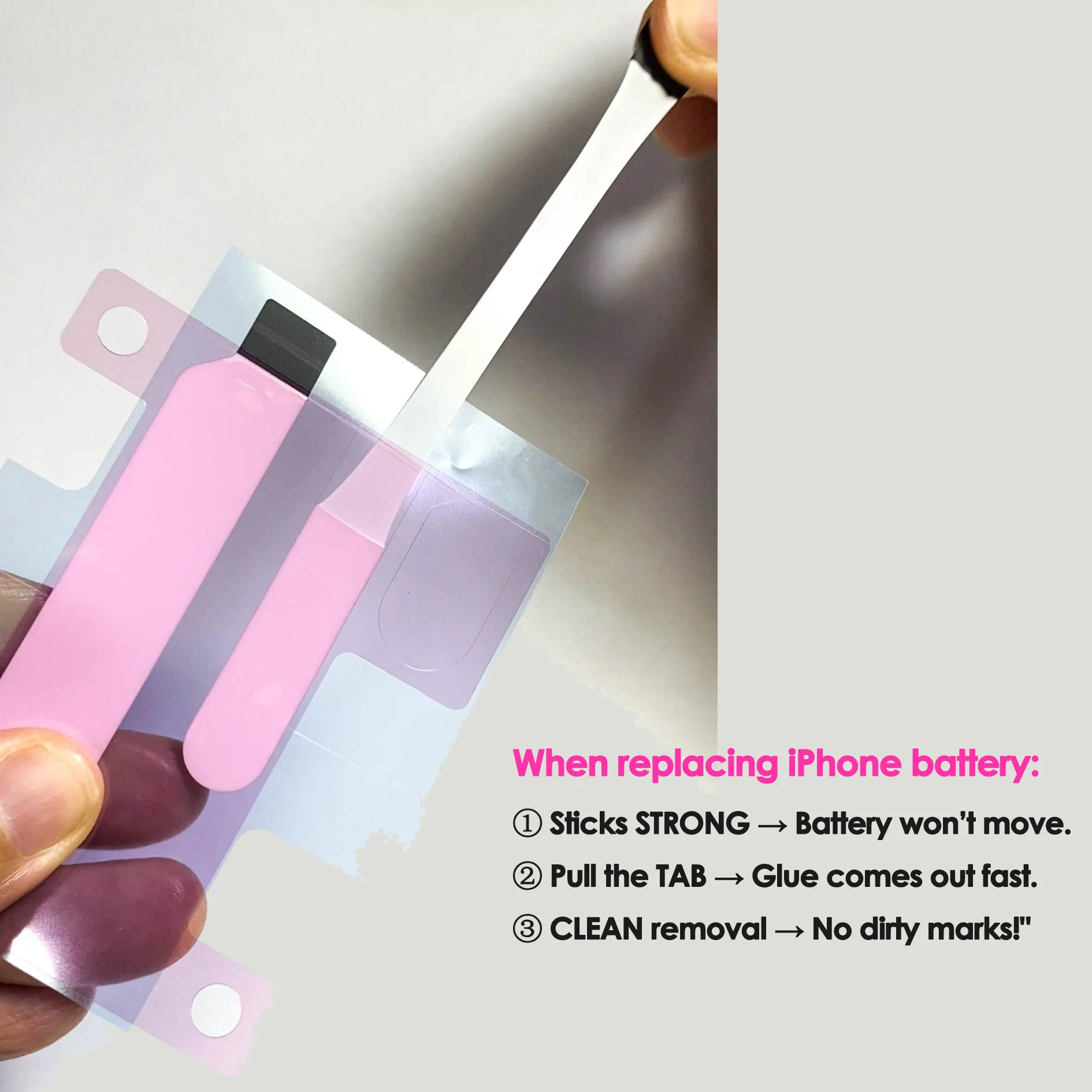 Color: WHITE - 5Pcs Battery Adhesive Sticker for iPhone 13 14 15 16 Pro Max 14 Plus 11Pro 12 Mini 13Pro Battery Glue Tape Replacement Pull Tab