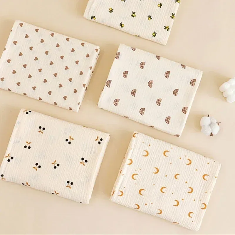 Color: black, Size: Option 1 - Baby Blanket Newborn Muslin Swaddle 2 Layer Cotton Bath Towel Summer Stroller Cover Wrap Gauze Toddler Sleep Blanket Baby Items